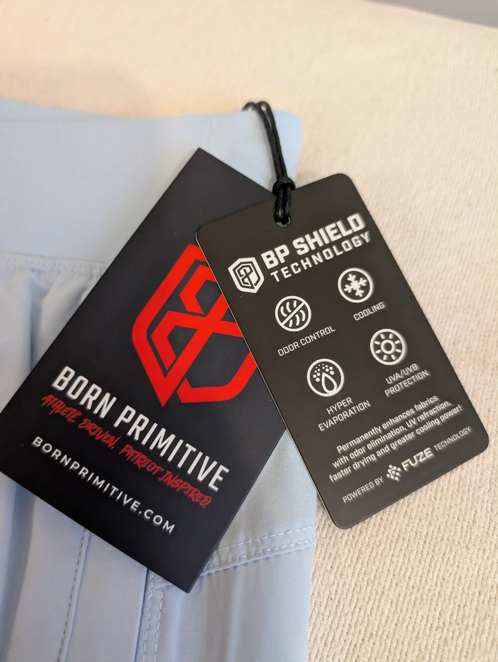 NWT Born Primitive light blue shorts, 2XL